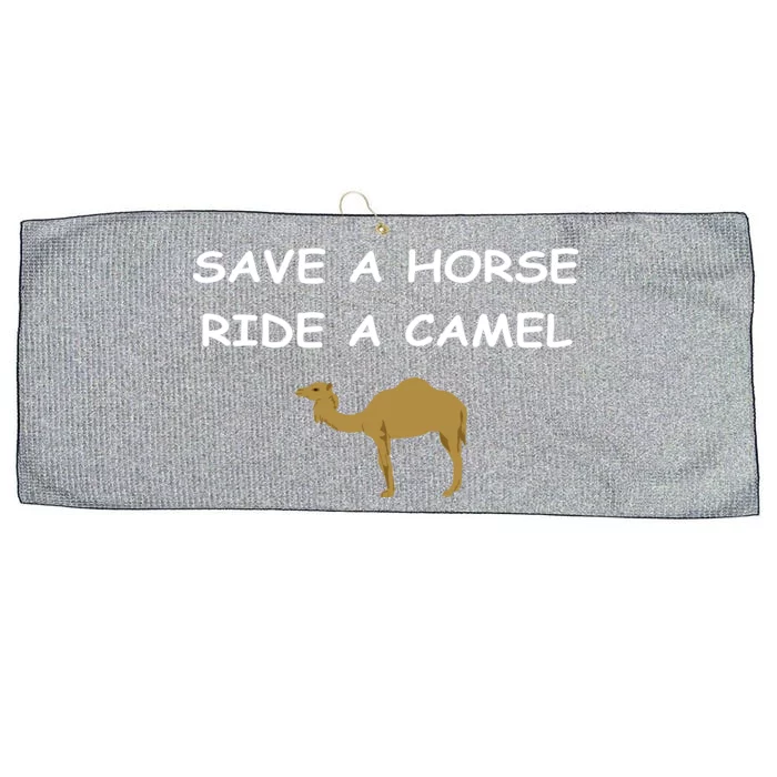 Save A Horse Ride A Camel Funny Large Microfiber Waffle Golf Towel