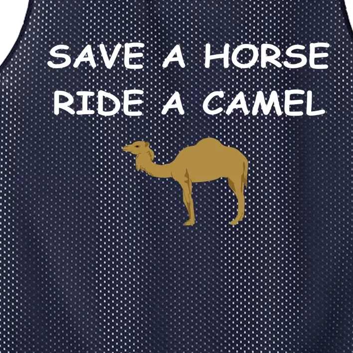 Save A Horse Ride A Camel Funny Mesh Reversible Basketball Jersey Tank