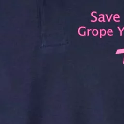 Save a Life Grope Your Wife Breast Cancer Softstyle Adult Sport Polo