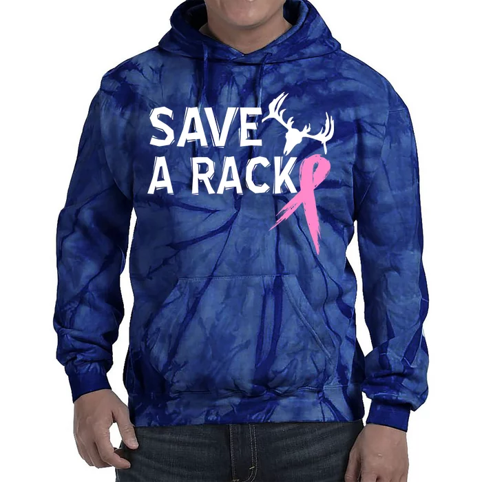 Save A Rack Breast Cancer Ribbon Tie Dye Hoodie