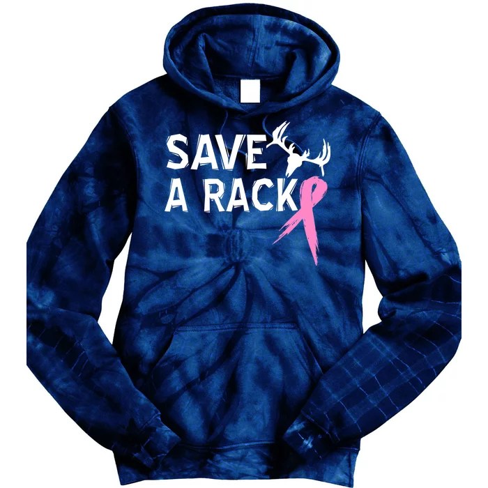 Save A Rack Breast Cancer Ribbon Tie Dye Hoodie