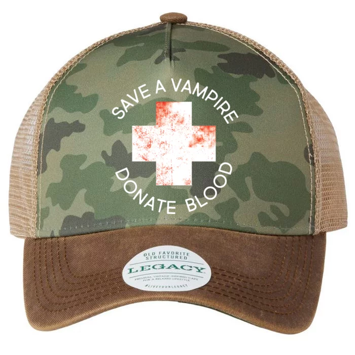 Save A Vampire Donate Blood Legacy Tie Dye Trucker Hat