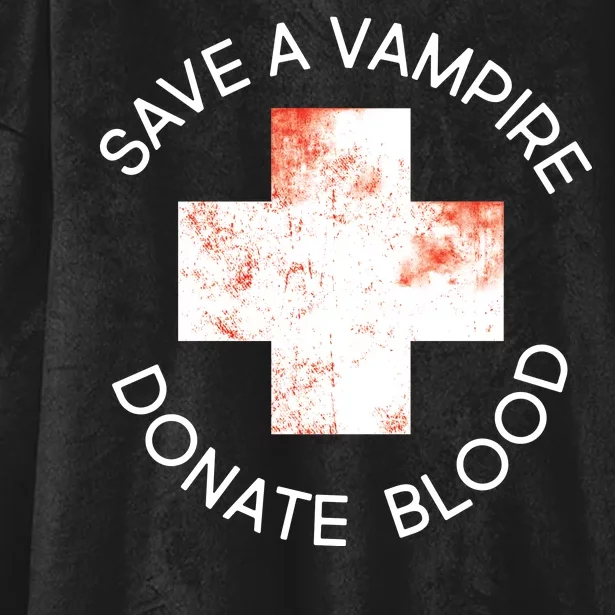 Save A Vampire Donate Blood Hooded Wearable Blanket