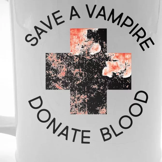 Save A Vampire Donate Blood Front & Back Beer Stein