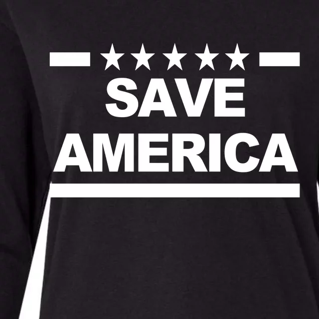 Save America Pro American Womens Cotton Relaxed Long Sleeve T-Shirt