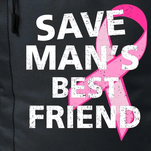 Save Man's Best Friend Breast Cancer Ribbon Daily Commute Backpack