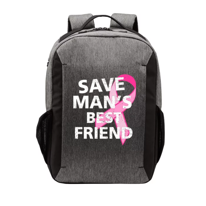 Save Man's Best Friend Breast Cancer Ribbon Vector Backpack