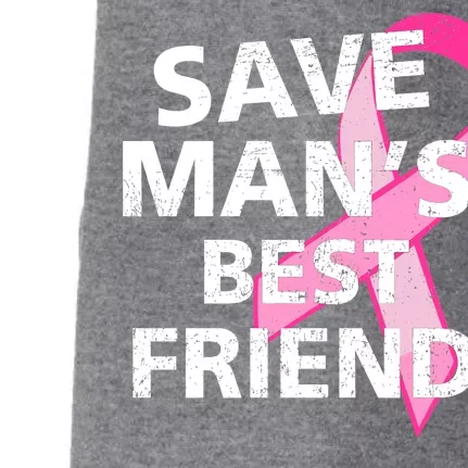 Save Man's Best Friend Breast Cancer Ribbon Doggie 3-End Fleece Hoodie