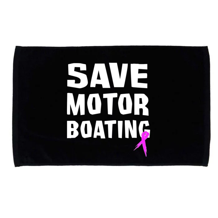 Save Motor Boating Breast Cancer Microfiber Hand Towel