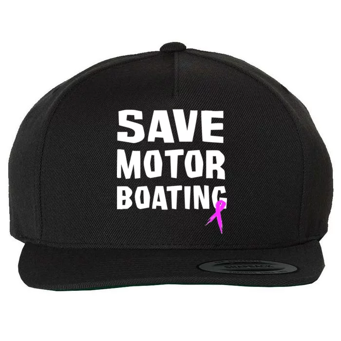 Save Motor Boating Breast Cancer Wool Snapback Cap