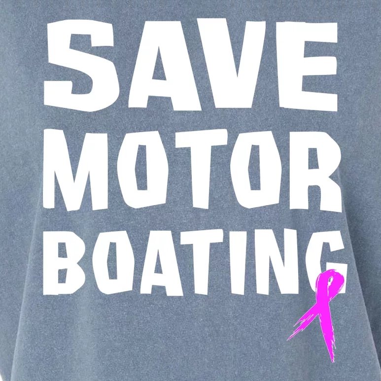 Save Motor Boating Breast Cancer Garment-Dyed Women's Muscle Tee