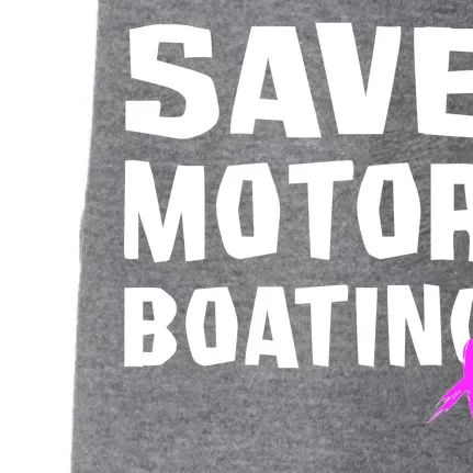 Save Motor Boating Breast Cancer Doggie 3-End Fleece Hoodie