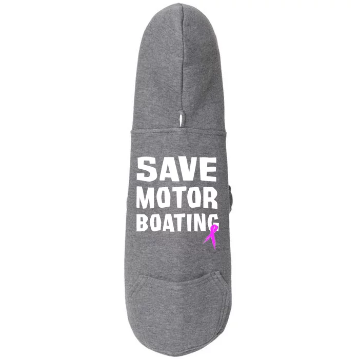 Save Motor Boating Breast Cancer Doggie 3-End Fleece Hoodie