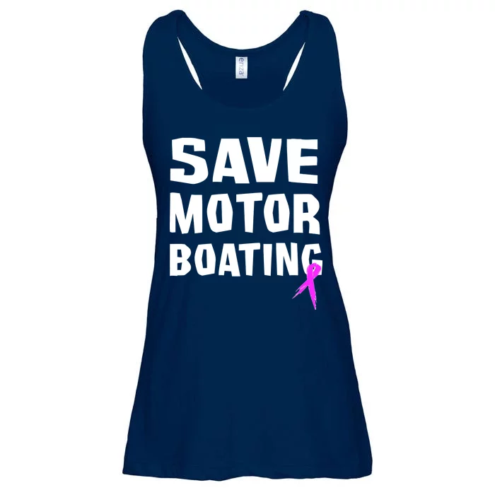 Save Motor Boating Breast Cancer Ladies Essential Flowy Tank