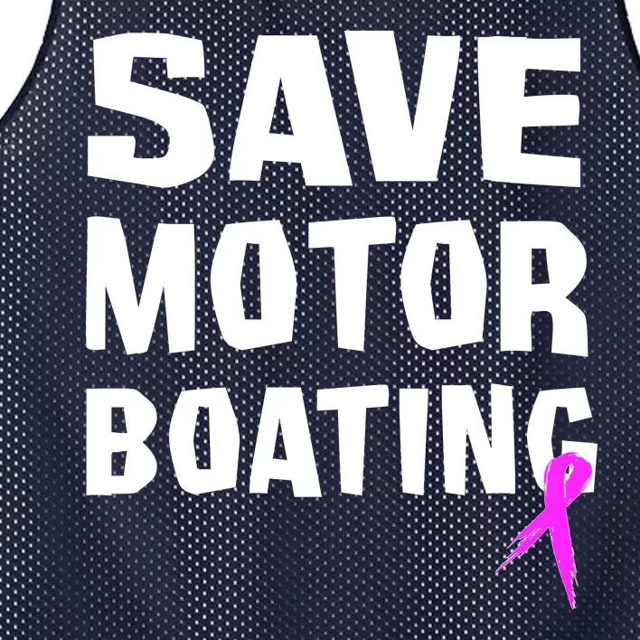 Save Motor Boating Breast Cancer Mesh Reversible Basketball Jersey Tank