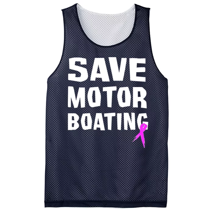 Save Motor Boating Breast Cancer Mesh Reversible Basketball Jersey Tank