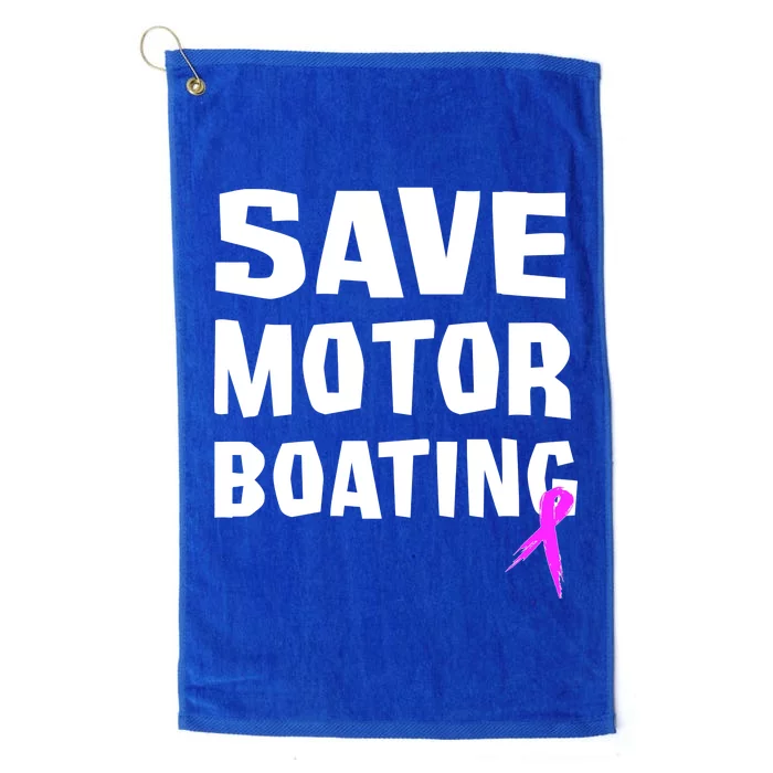 Save Motor Boating Breast Cancer Platinum Collection Golf Towel