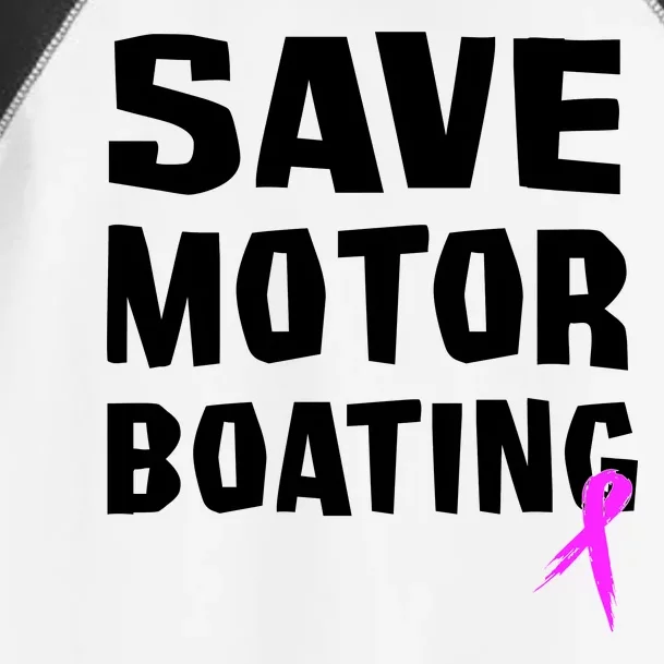 Save Motor Boating Breast Cancer Toddler Fine Jersey T-Shirt