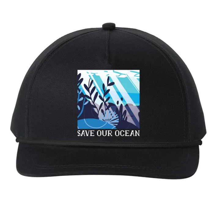 Save Our Ocean Snapback Five-Panel Rope Hat