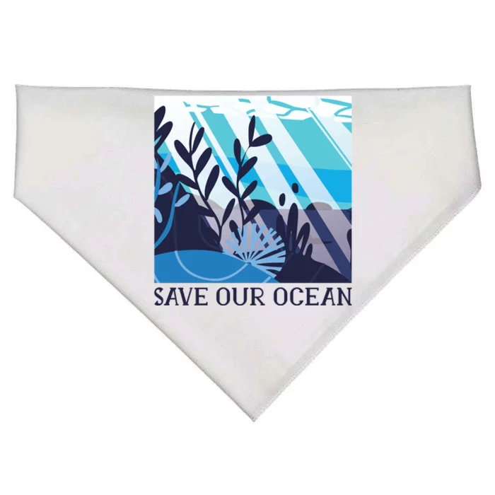 Save Our Ocean USA-Made Doggie Bandana