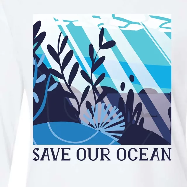 Save Our Ocean Womens Cotton Relaxed Long Sleeve T-Shirt