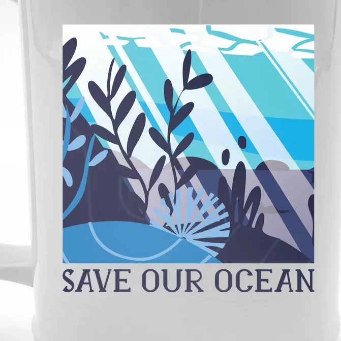 Save Our Ocean Front & Back Beer Stein