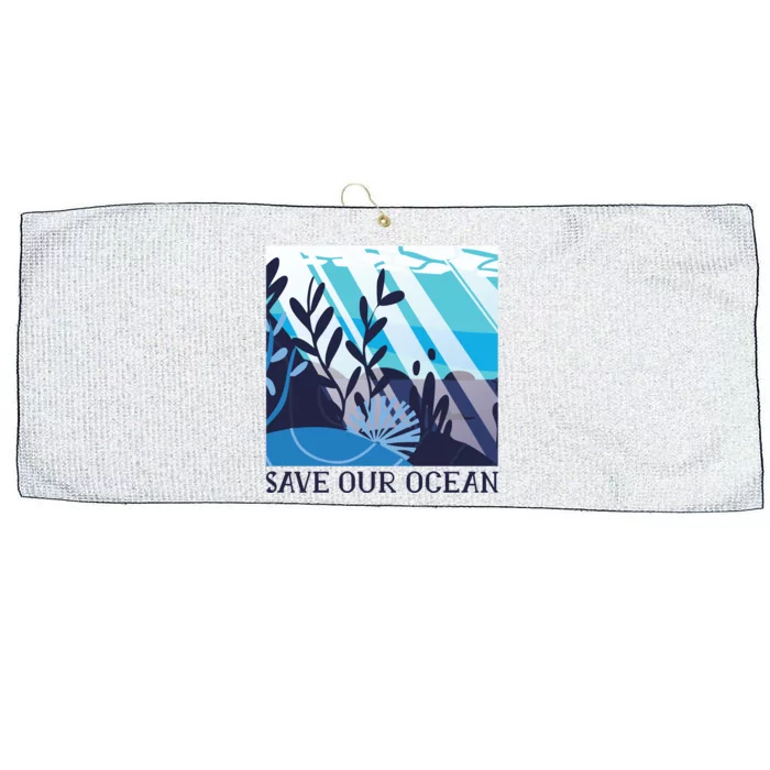 Save Our Ocean Large Microfiber Waffle Golf Towel