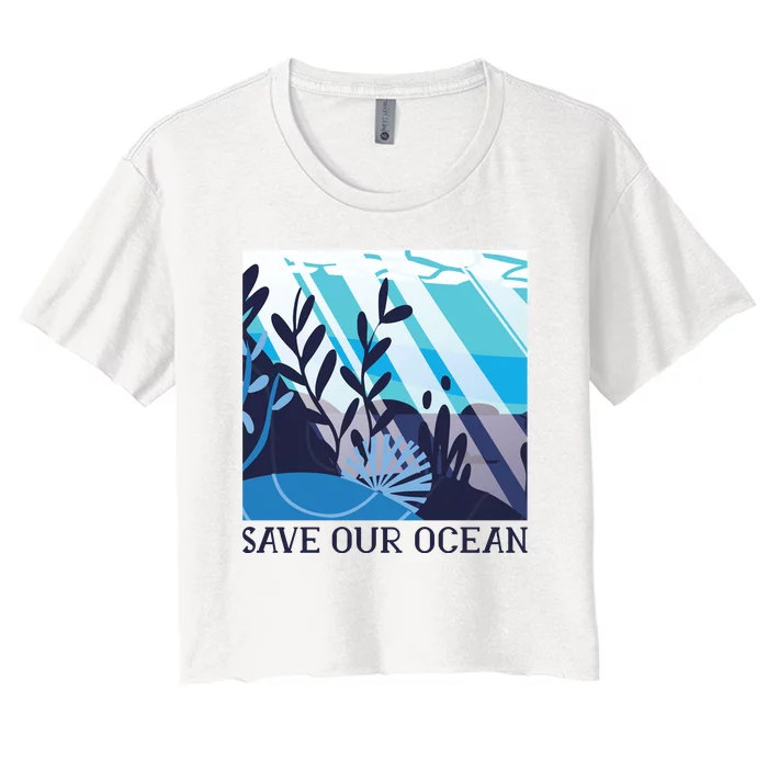 Save Our Ocean Women's Crop Top Tee