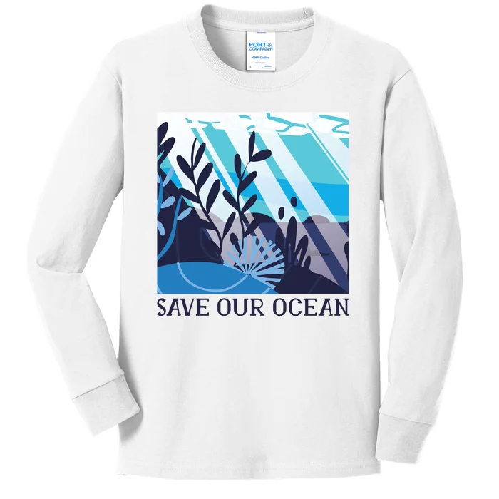 Save Our Ocean Kids Long Sleeve Shirt