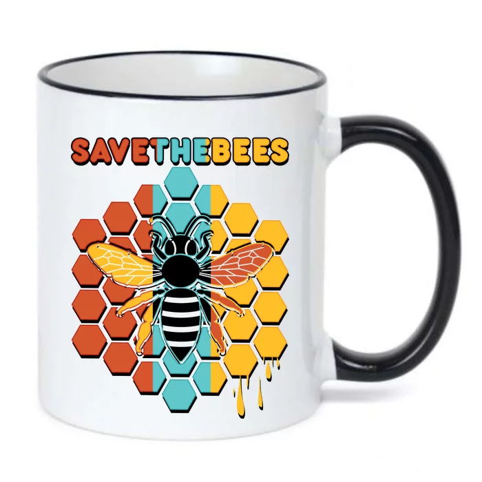 Save The Bees Black Color Changing Mug