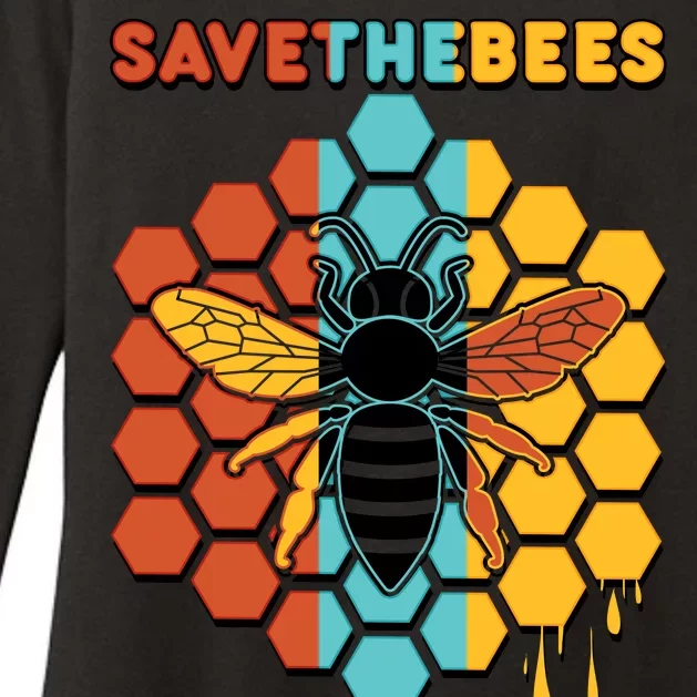 Save The Bees Womens CVC Long Sleeve Shirt