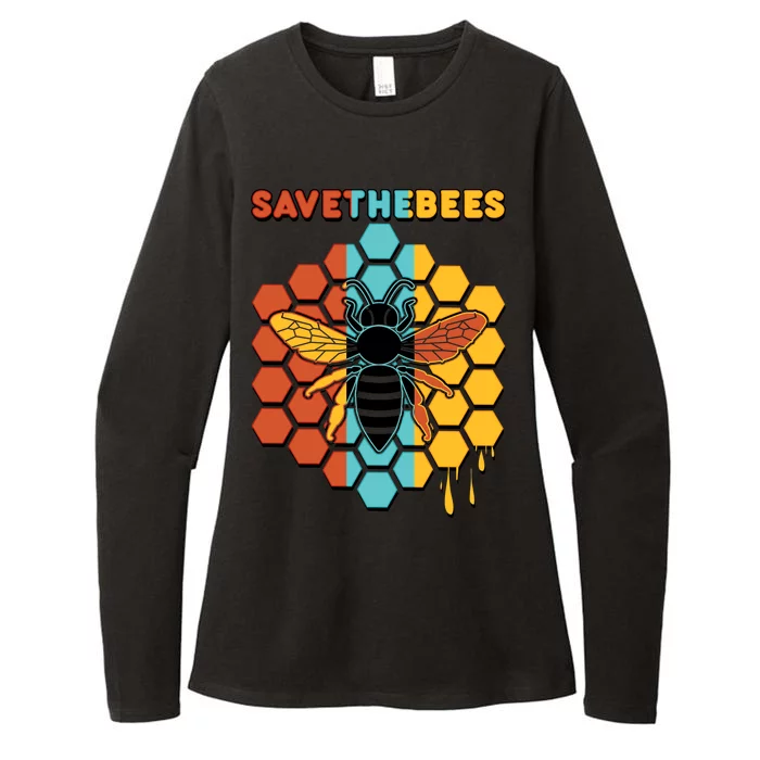 Save The Bees Womens CVC Long Sleeve Shirt