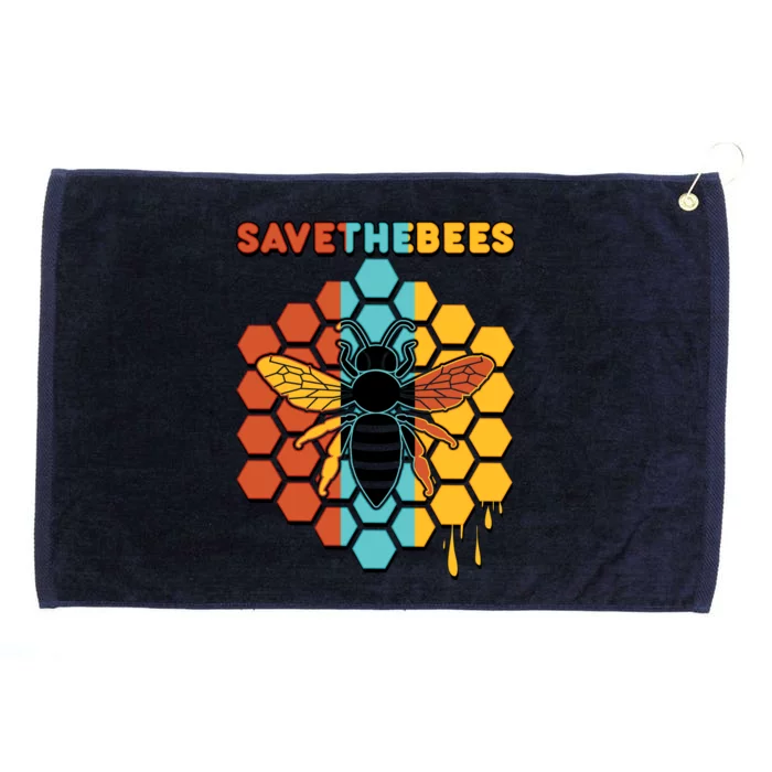 Save The Bees Grommeted Golf Towel