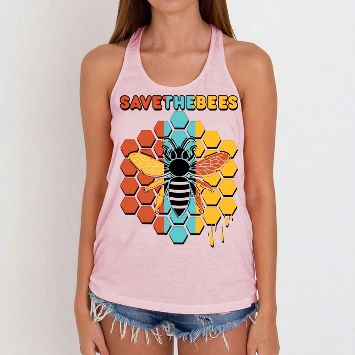 Save The Bees Women's Knotted Racerback Tank