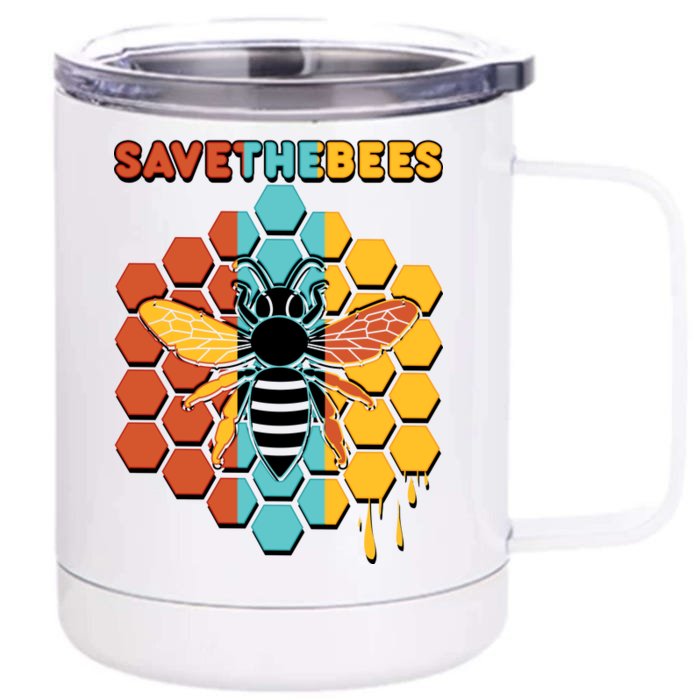 Save The Bees Front & Back 12oz Stainless Steel Tumbler Cup