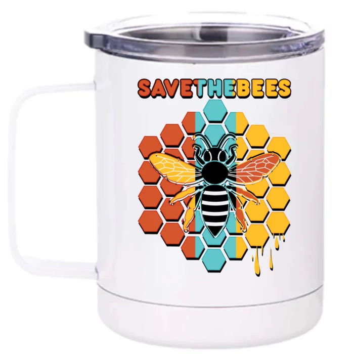 Save The Bees Front & Back 12oz Stainless Steel Tumbler Cup