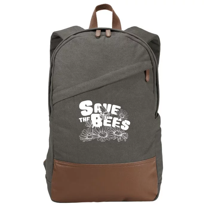 Save The Bees Floral Cotton Canvas Backpack