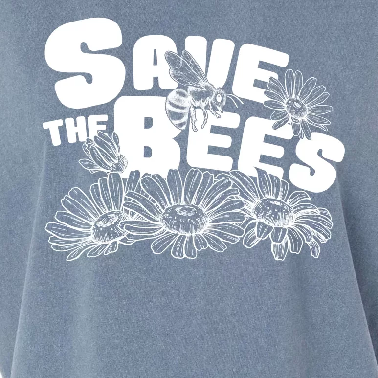 Save The Bees Floral Garment-Dyed Women's Muscle Tee