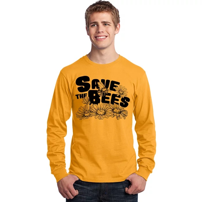 Save The Bees Floral Long Sleeve Shirt