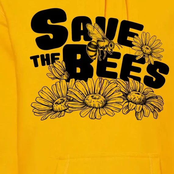 Save The Bees Floral Premium Hoodie