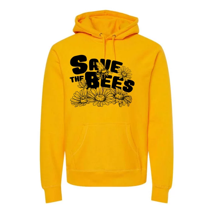 Save The Bees Floral Premium Hoodie