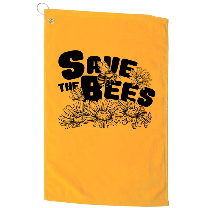 Save The Bees Floral Platinum Collection Golf Towel