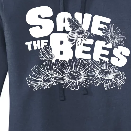 Save The Bees Floral Women's Pullover Hoodie