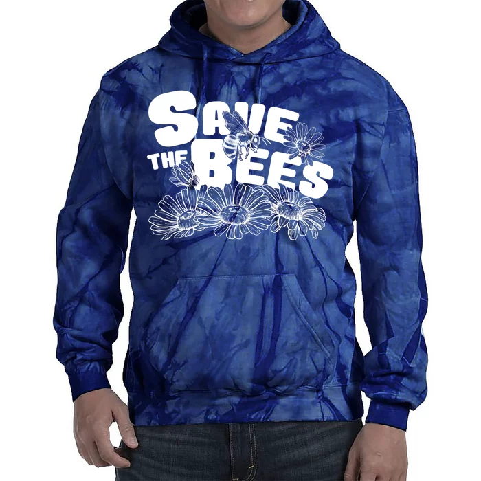 Save The Bees Floral Tie Dye Hoodie