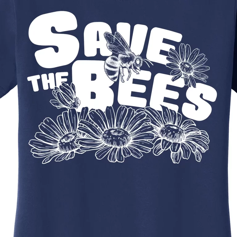 Save The Bees Floral Women's T-Shirt