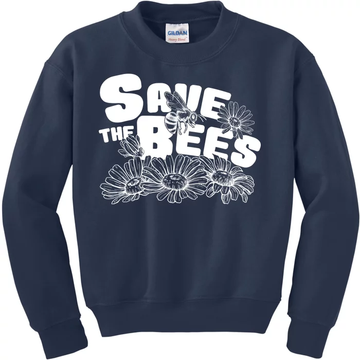 Save The Bees Floral Kids Sweatshirt