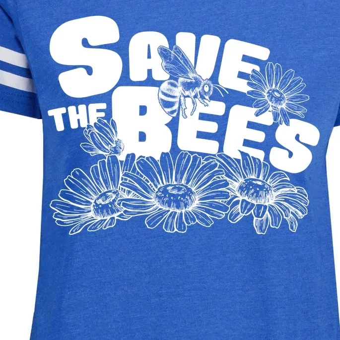 Save The Bees Floral Enza Ladies Jersey Football T-Shirt