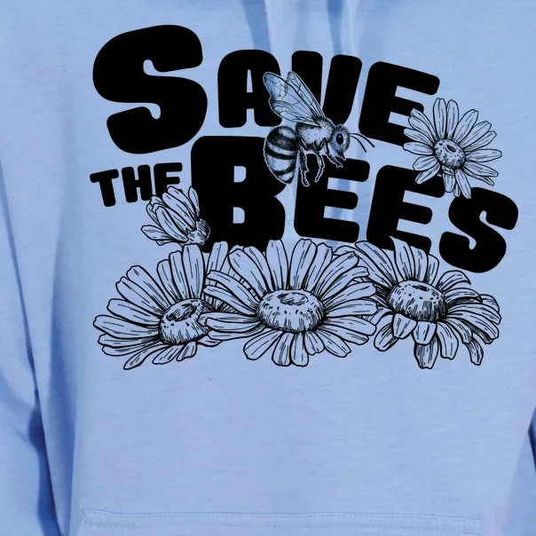 Save The Bees Floral Unisex Surf Hoodie