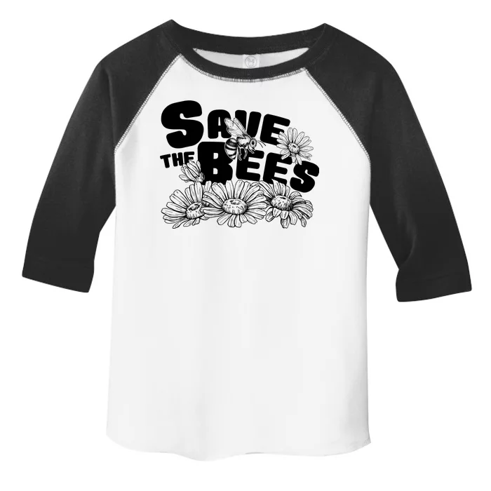 Save The Bees Floral Toddler Fine Jersey T-Shirt