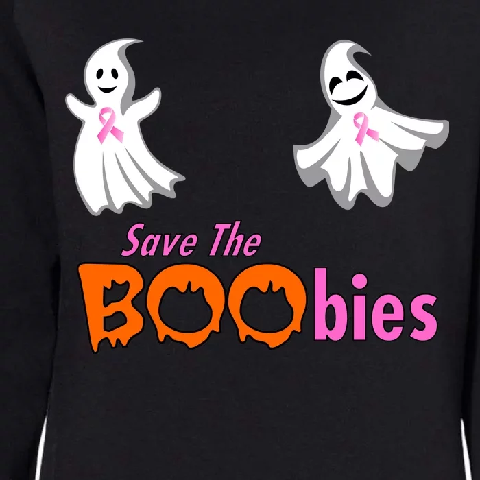 Save The Boobies Halloween Ghost Womens California Wash Sweatshirt